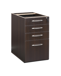 Mayline Aberdeen APBBF20 4-Drawer Pencil/Box/Box/File Suspended Credenza Pedestal Cabinet (Shown in Mocha)
