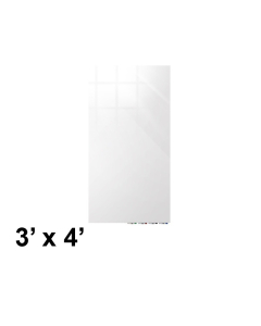 Ghent Aria 3' W x 4' H Colored Magnetic Glass Whiteboard (Shown in White)