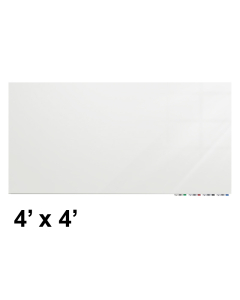 Ghent ARIASN44 Aria 4 W x 4 H Colored Non-Magnetic Glass Whiteboard (White)