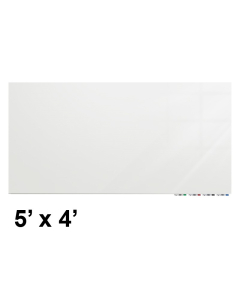 Ghent Aria 5' W x 4' H Colored Magnetic Glass Whiteboard (Shown in White)