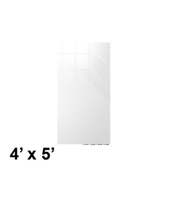 Ghent Aria 4' W x 5' H Colored Magnetic Glass Whiteboard (Shown in White)