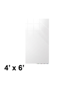 Ghent ARIASN64 Aria 4 W x 6 H Colored Non-Magnetic Glass Whiteboard (White)