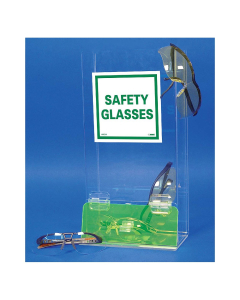 National Marker 8" W x 4" D x 18" H Acrylic Safety Glasses Dispenser