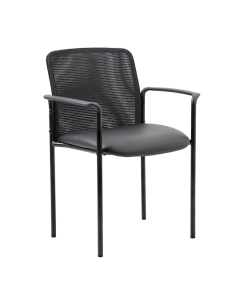 Boss Caressoft Vinyl with Mesh Back Guest Chair