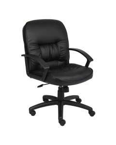 Boss B7306 LeatherPlus Mid-Back Executive Office Chair