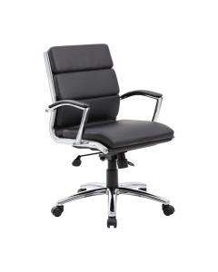 Boss B9476 CaressoftPlus Mid-Back Executive Office Chair (Shown in Black)
