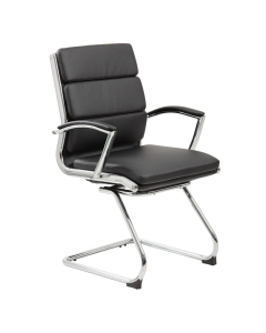 Boss B9479 CaressoftPlus Mid-Back Guest Chair (Shown in Black)