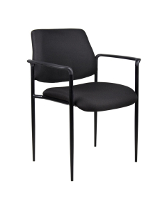 Boss B9503 Square Back Contemporary Stacking Guest Chair (Shown in Black)