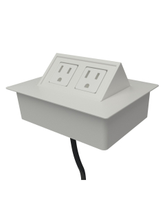 Glenbeigh 2-Power Outlet Pop-Up Power Module 72" Cord (Shown in White)