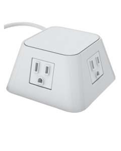 Moire 4-Power Outlet Table Top Power Module 72" Cord (Shown in White)