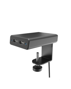 Garcia 2 USB Charging Port Edge Mount Power Module, (Shown in Black)