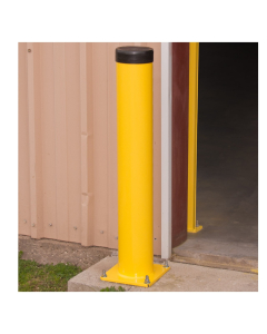 Bluff 6" Round Steel Bollard Posts (Shown in Yellow)