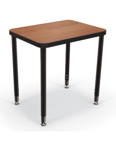 Balt Snap 24" x 18" Small Rectangle Height Adjustable Student Desk (Shown in Amber Cherry)