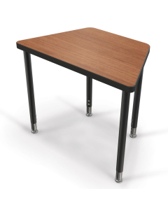 Balt Snap 30" x 18" Small Trapezoid Height Adjustable Student Desk (Shown in Amber Cherry)
