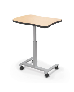 Balt Hierarchy Grow and Roll 35" W x 24" D Height Adjustable Beluga Shape Student Desk