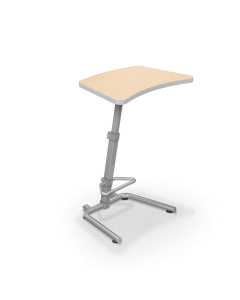 Balt Up-Rite Height Adjustable 27" W x 20" D Curve Top Student Desk