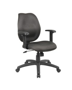 Boss B1014-BK Ratchet Back Fabric Mid-Back Task Chair