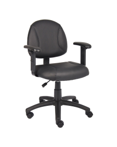 Boss B306 Deluxe LeatherPlus Mid-Back Posture Chair