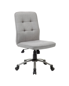 Boss B330PM Fabric Mid-Back Conference Office Chair (Shown in Light Grey)