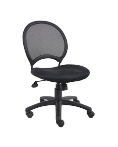 Boss B6215 Mesh-Back Fabric Mid-Back Task Chair