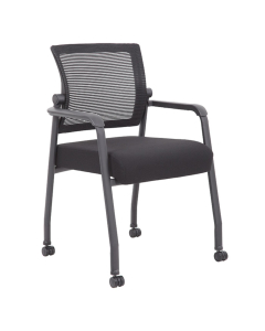 Boss Linear Mesh 4-Legged Guest Chair with Casters