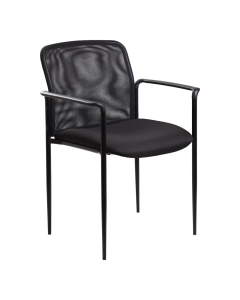 Boss B6909 Mesh-Back Fabric Stacking Guest Chair 