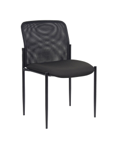Boss B6919 Contemporary Mesh-Back Fabric Stacking Chair