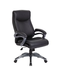 Boss B8661 Pillow-Top LeatherPlus High-Back Executive Office Chair (Shown in Black)