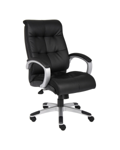 Boss B8771 Double Plush LeatherPlus High-Back Executive Office Chair (Shown in Black)