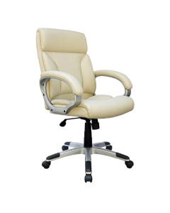 Boss Modern Mid Back Executive Chair, Ivory