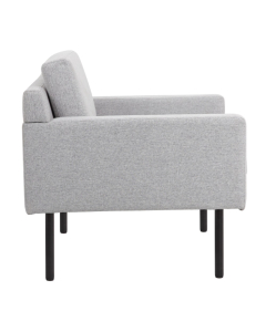 Boss Grey Poly-Linen Weave Lounge Chair