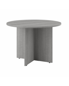 Bush Business Furniture 42" W Round Conference Table with Wood Base, Shown in Light Grey