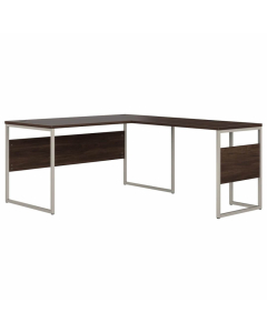 Bush Business Furniture Hybrid 60" W x 30" D L-Shaped Desk, Walnut