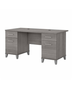 Bush Furniture Somerset 60" W Office Desk with Drawers (Shown in Light Grey)