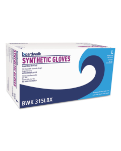 Boardwalk Powder-Free Synthetic Vinyl Gloves, Large, Cream, 4 mil, 1,000/Pack