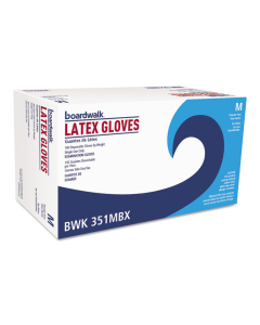 Boardwalk Powder-Free Latex Exam Gloves, Medium, Natural, 4.8 mil, 1,000/Pack