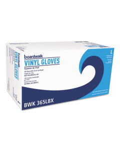 Boardwalk General Purpose Vinyl Gloves, Powder/Latex-Free, 2 3/5 mil, Large, Clear, 100/Pack