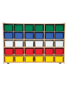 Wood Designs Contender Mobile 30 Tray Storage Unit with Trays (Shown with Assorted Trays)