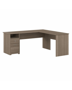 Bush Furniture Cabot 72" W L-Shaped Office Desk with Drawers (Shown in Light Grey)