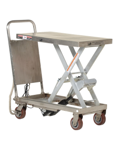 Vestil Partially Stainless Steel Linear Actuated Elevating Cart 500 lb Load 19.5" x 32"
