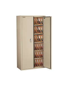 FireKing Fireproof 72" H End-Tab File Cabinet, Legal-Size (Shown in Parchment)