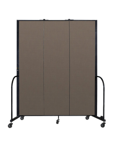 Screenflex Freestanding 88" H Mobile Configurable Fabric Room Dividers (Shown in Walnut)