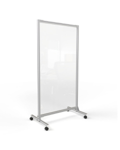 Ghent 38" W x 74" H Clear Glass Mobile Room Divider