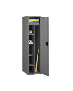Tennsco Assembled Combination Steel Lockers - without Legs - Shown in Medium Grey