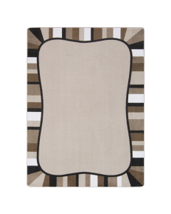 Joy Carpets Colorful Accents Rectangle Classroom Rug, Neutral