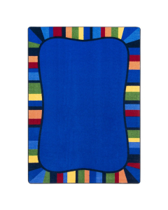 Joy Carpets Colorful Accents Rectangle Classroom Rug, Rainbow