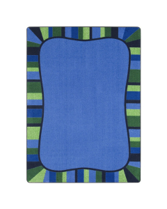 Joy Carpets Colorful Accents Rectangle Classroom Rug, Seaglass