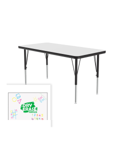Correll Dry Erase 72" W x 30" D Activity Table, Frosty White