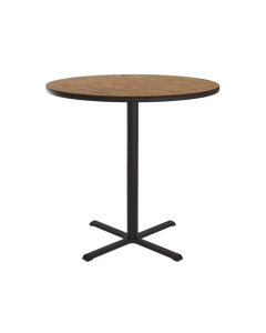 Correll 42" Round Bar-Height Cafe and Breakroom Tabl (Shown in Oak}