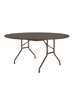 Correll 60" Round 0.75" High Pressure Top Folding Table (Shown in Walnut)